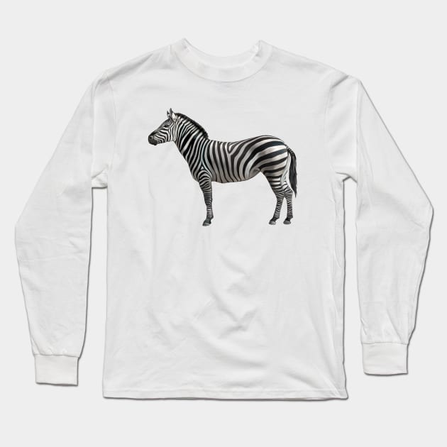 Zebra Long Sleeve T-Shirt by dcohea